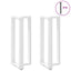 barbordsben T-formet 2 stk. hvid 50x35x(100-101) cm stål
