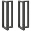 barbordsben T-formet 2 stk. antracit 50x35x(100-101) cm stål