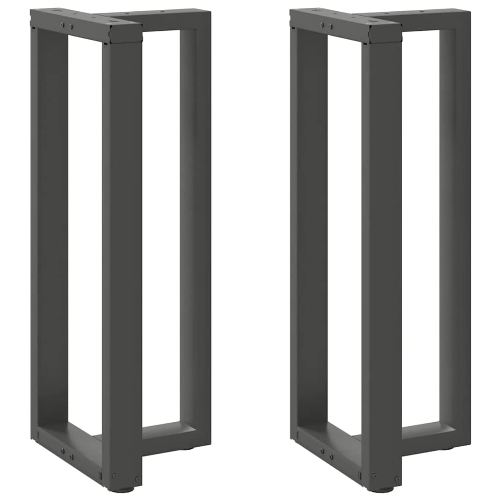 barbordsben T-formet 2 stk. antracit 50x35x(100-101) cm stål