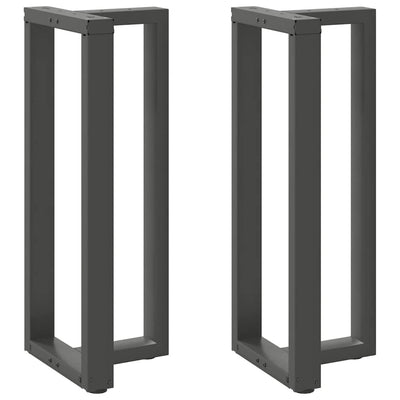 barbordsben T-formet 2 stk. antracit 50x35x(100-101) cm stål