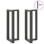 barbordsben T-formet 2 stk. antracit 50x35x(100-101) cm stål