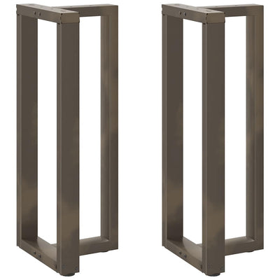 barbordsben T-formet 2 stk. sort 50x35x(100-101) cm stål