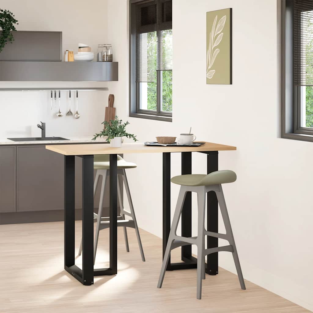 barbordsben T-formet 2 stk. sort 60x35x(100-101) cm stål