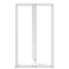 barbordsben T-formet 2 stk. hvid 60x35x(100-101) cm stål