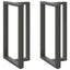 barbordsben T-formet 2 stk. antracit 60x35x(100-101) cm stål