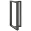 barbordsben T-formet 2 stk. antracit 60x35x(100-101) cm stål