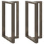 barbordsben T-formet 2 stk. sort 60x35x(100-101) cm stål