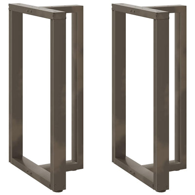 barbordsben T-formet 2 stk. sort 60x35x(100-101) cm stål