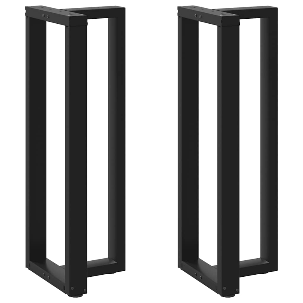 barbordsben T-formet 2 stk. sort 40x35x(110-111) cm stål