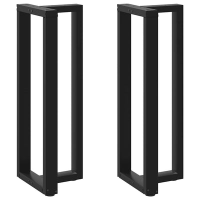 barbordsben T-formet 2 stk. sort 40x35x(110-111) cm stål