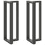 barbordsben T-formet 2 stk. antracit 40x35x(110-111) cm stål