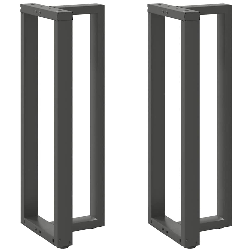 barbordsben T-formet 2 stk. antracit 40x35x(110-111) cm stål billede