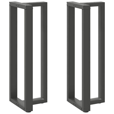 barbordsben T-formet 2 stk. antracit 40x35x(110-111) cm stål