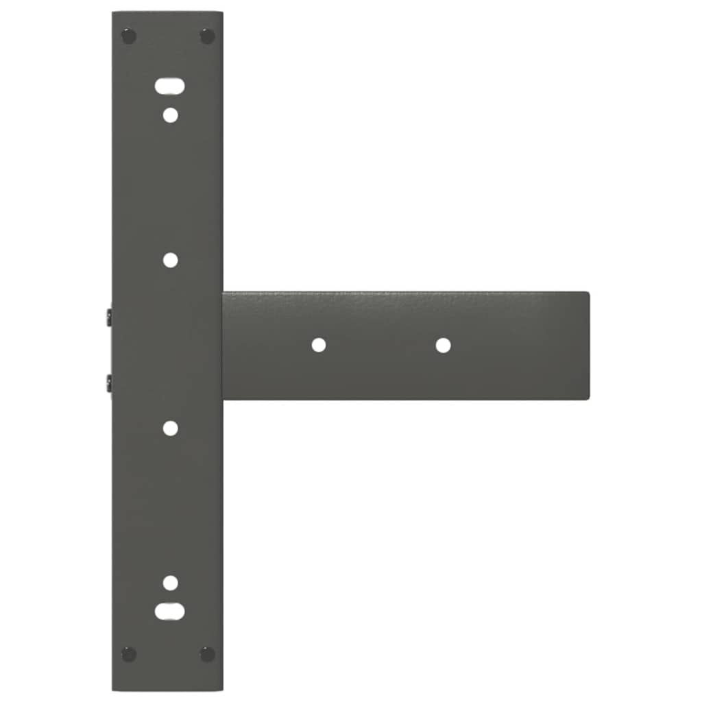 barbordsben T-formet 2 stk. antracit 40x35x(110-111) cm stål