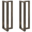 barbordsben T-formet 2 stk. sort 40x35x(110-111) cm stål