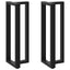 barbordsben T-formet 2 stk. sort 50x35x(110-111) cm stål