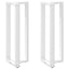 barbordsben T-formet 2 stk. hvid 50x35x(110-111) cm stål
