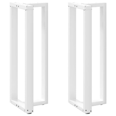 barbordsben T-formet 2 stk. hvid 50x35x(110-111) cm stål