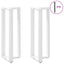 barbordsben T-formet 2 stk. hvid 50x35x(110-111) cm stål