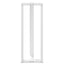 barbordsben T-formet 2 stk. hvid 50x35x(110-111) cm stål