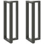 barbordsben T-formet 2 stk. antracit 50x35x(110-111) cm stål