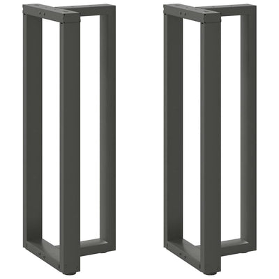 barbordsben T-formet 2 stk. antracit 50x35x(110-111) cm stål