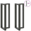 barbordsben T-formet 2 stk. antracit 50x35x(110-111) cm stål