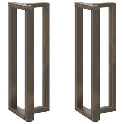 barbordsben T-formet 2 stk. sort 50x35x(110-111) cm stål