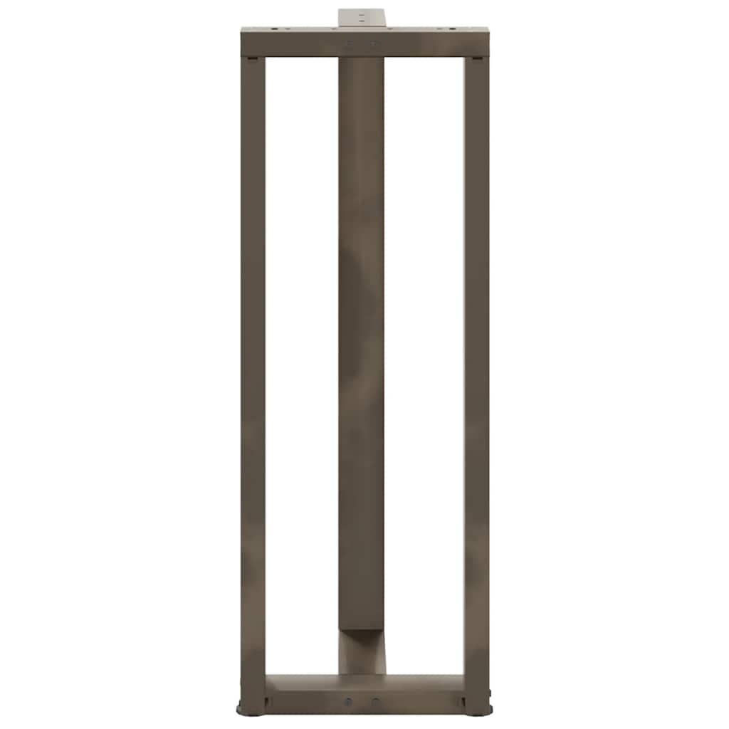 barbordsben T-formet 2 stk. sort 50x35x(110-111) cm stål