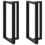 barbordsben T-formet 2 stk. sort 60x35x(110-111) cm stål