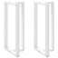 barbordsben T-formet 2 stk. hvid 60x35x(110-111) cm stål