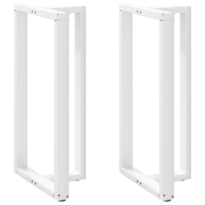 barbordsben T-formet 2 stk. hvid 60x35x(110-111) cm stål