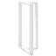 barbordsben T-formet 2 stk. hvid 60x35x(110-111) cm stål