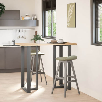 barbordsben T-formet 2 stk. antracit 60x35x(110-111) cm stål