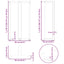 barbordsben T-formet 2 stk. antracit 60x35x(110-111) cm stål
