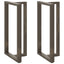 barbordsben T-formet 2 stk. sort 60x35x(110-111) cm stål