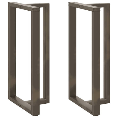 barbordsben T-formet 2 stk. sort 60x35x(110-111) cm stål