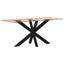 spisebordben edderkopformet sort 120x68x(72-73) cm stål