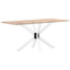 spisebordben edderkopformet hvid 120x68x(72-73) cm stål