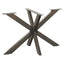spisebordben edderkopformet sort 120x68x(72-73) cm stål
