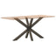 spisebordben edderkopformet sort 120x68x(72-73) cm stål