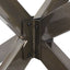 spisebordben edderkopformet sort 120x68x(72-73) cm stål