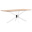 spisebordben edderkopformet hvid 150x78x(72-73) cm stål