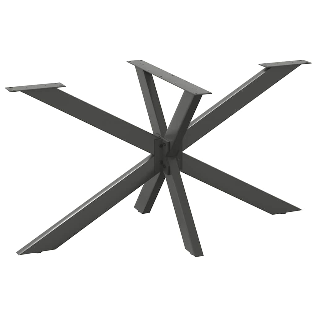 spisebordben edderkopformet antracit 150x78x(72-73) cm stål