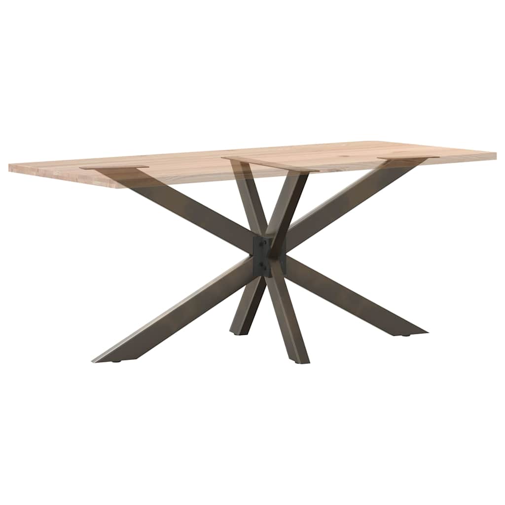 spisebordben edderkopformet sort 150x78x(72-73) cm stål