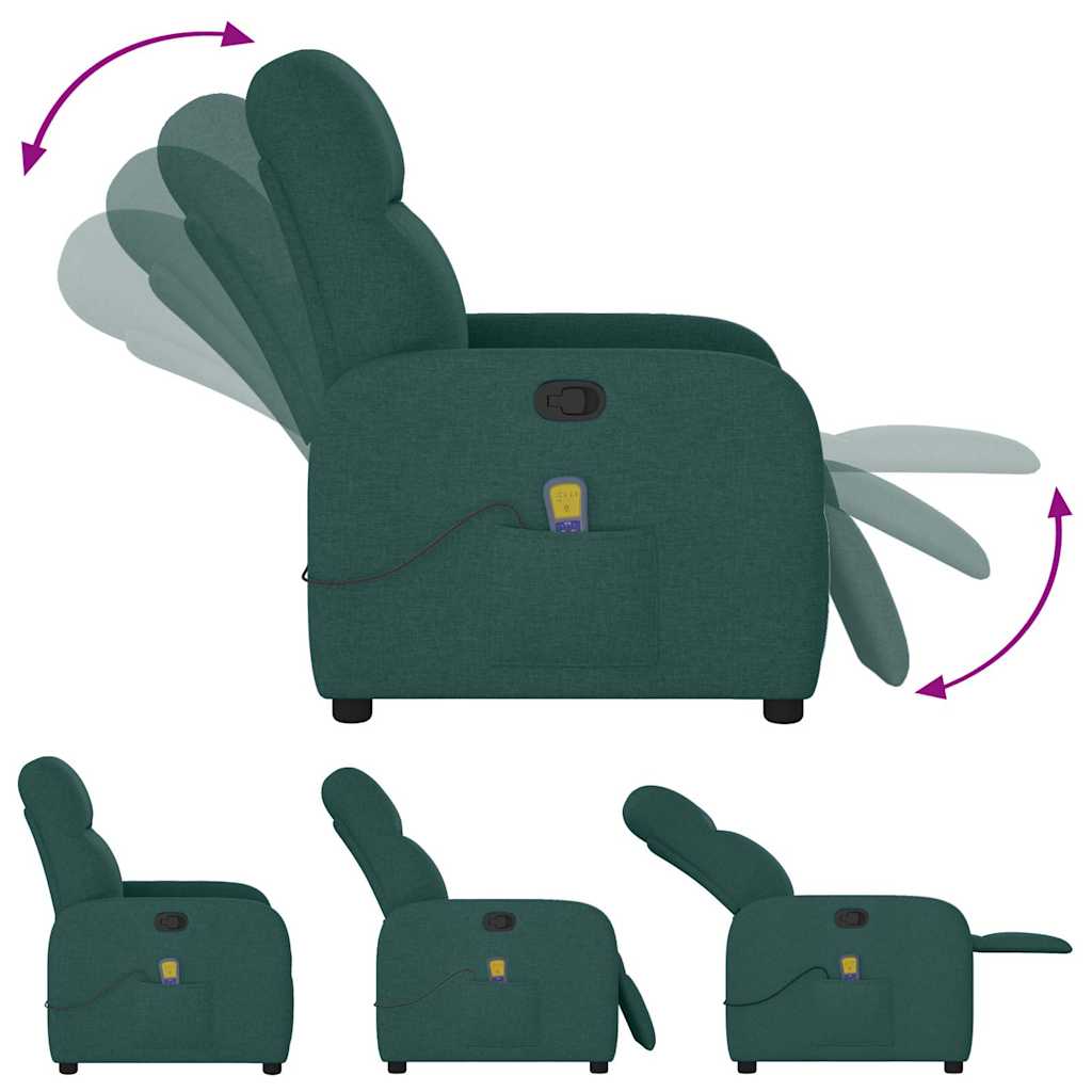massagestol stof mørkegrøn