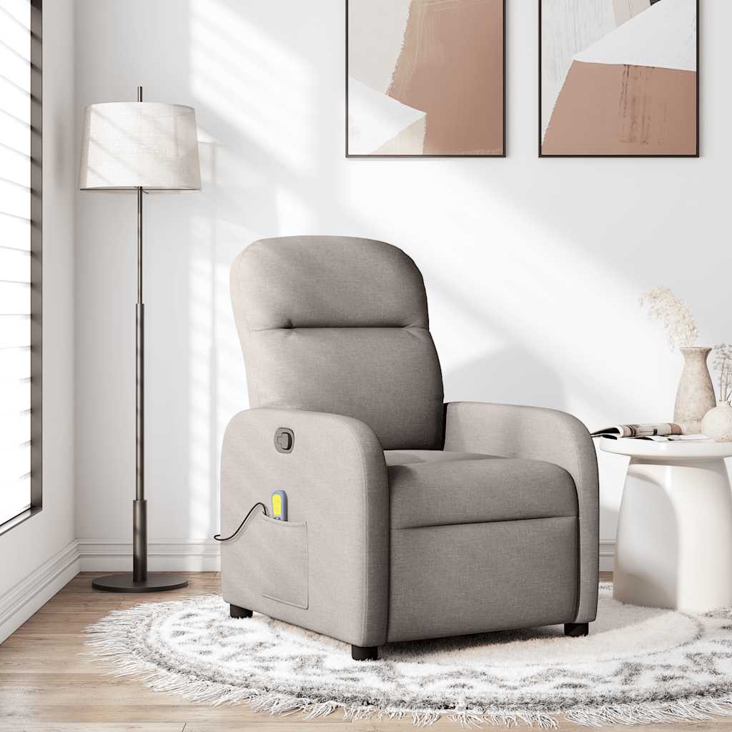 massagestol stof gråbrun