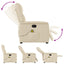 massagestol stof cremefarvet