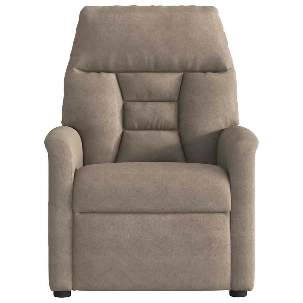 massagestol mikrofiberstof gråbrun