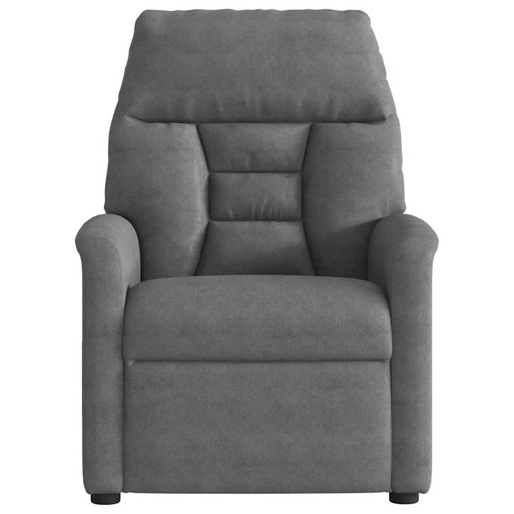 massagestol mikrofiberstof mørkegrå